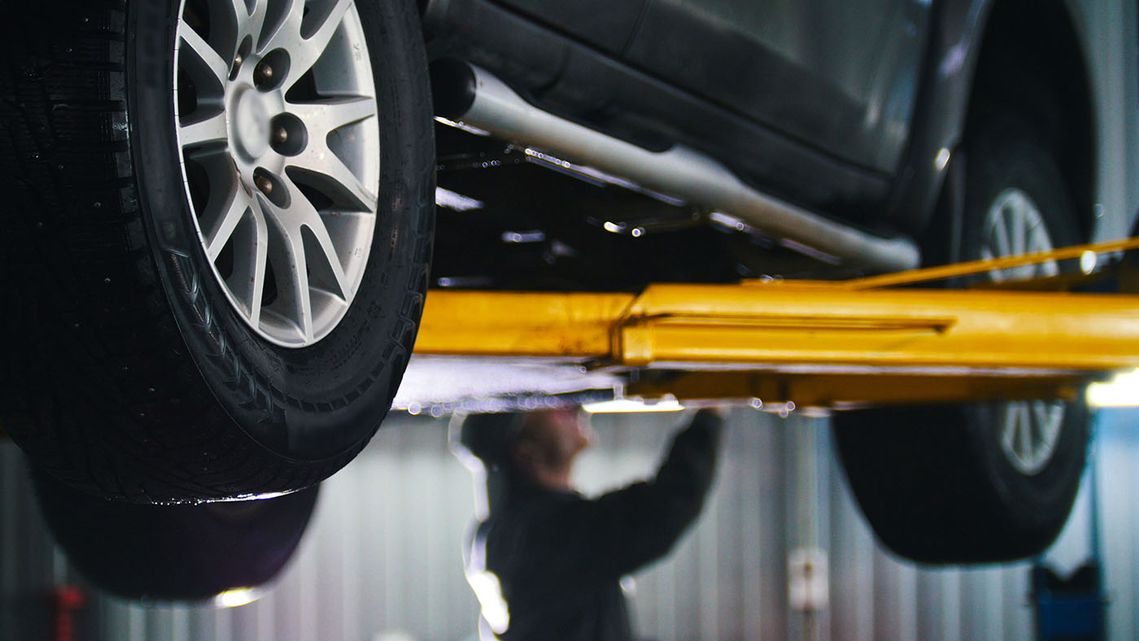 car on lift